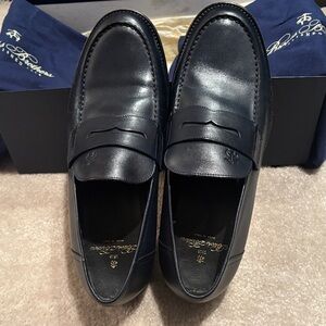Brooks Brothers Midnight Blue Leather loafers.